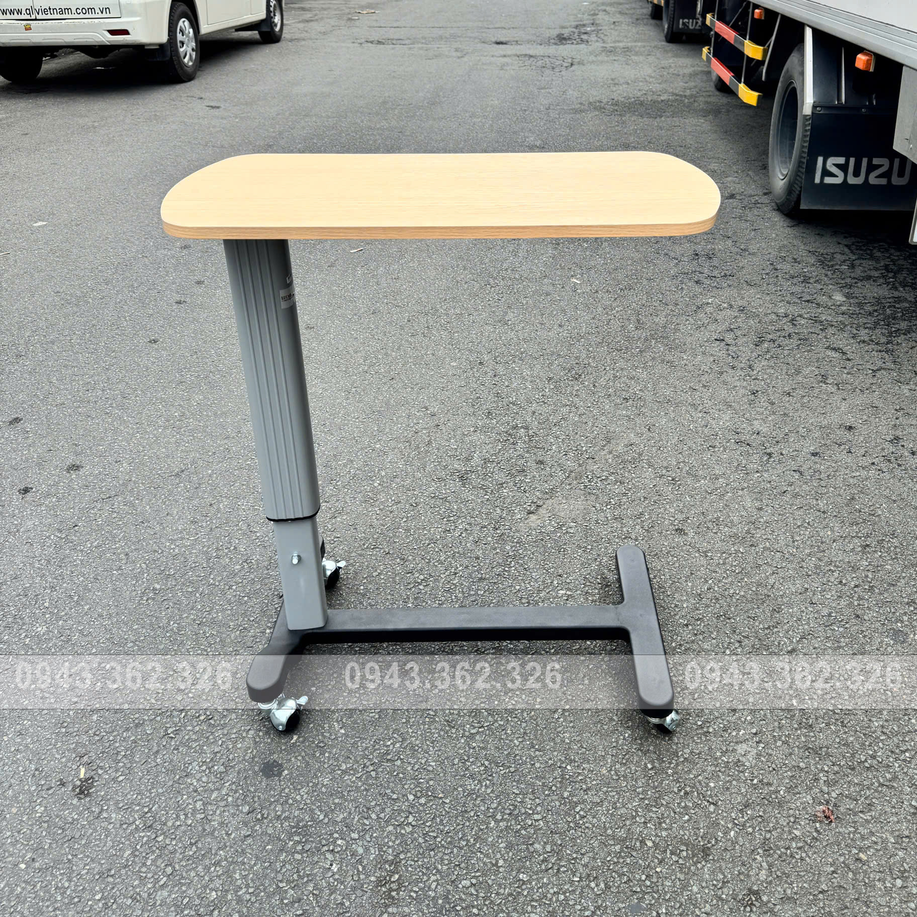 Hình thực tế bàn ăn di động Lucass BA-E6