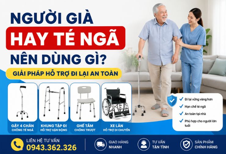 Người Già Hay Té Ngã Nên Dùng Gì? Giải Pháp Hỗ Trợ Đi Lại An Toàn