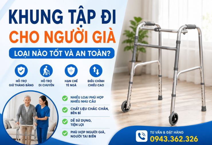Khung Tập Đi Cho Người Già Loại Nào Tốt Và An Toàn?