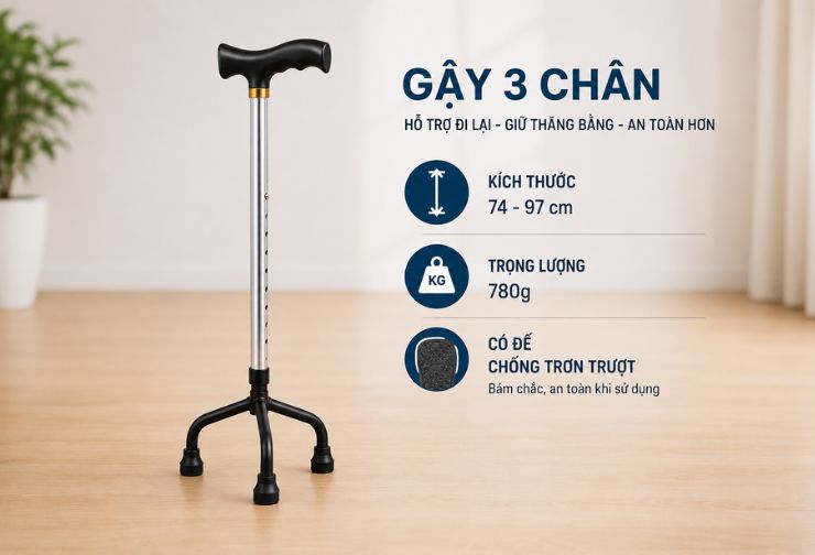 Gậy 3 Chân Cho Người Già Có Tốt Không?
